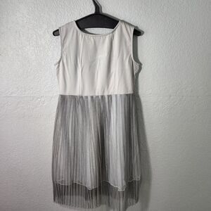 Gray chiffon babydoll dress  